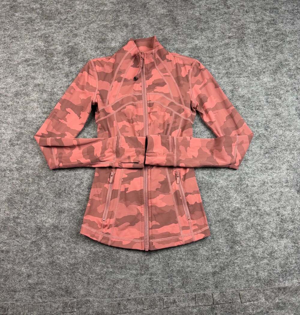 Lululemon Define Jacket Size 0 Pink Camo Heritage 365 Camo Brier Rose